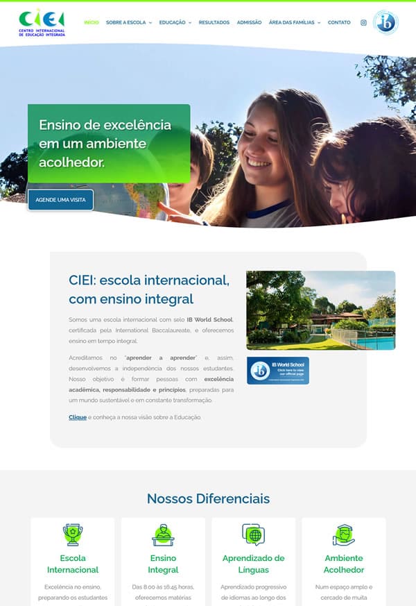 Site do colégio CIEI